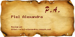 Plel Alexandra névjegykártya